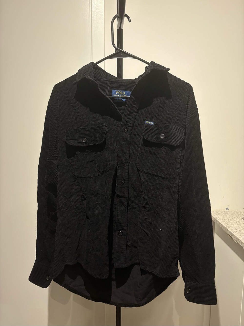 Ralph Lauren Black Corduroy Shirt Jacket